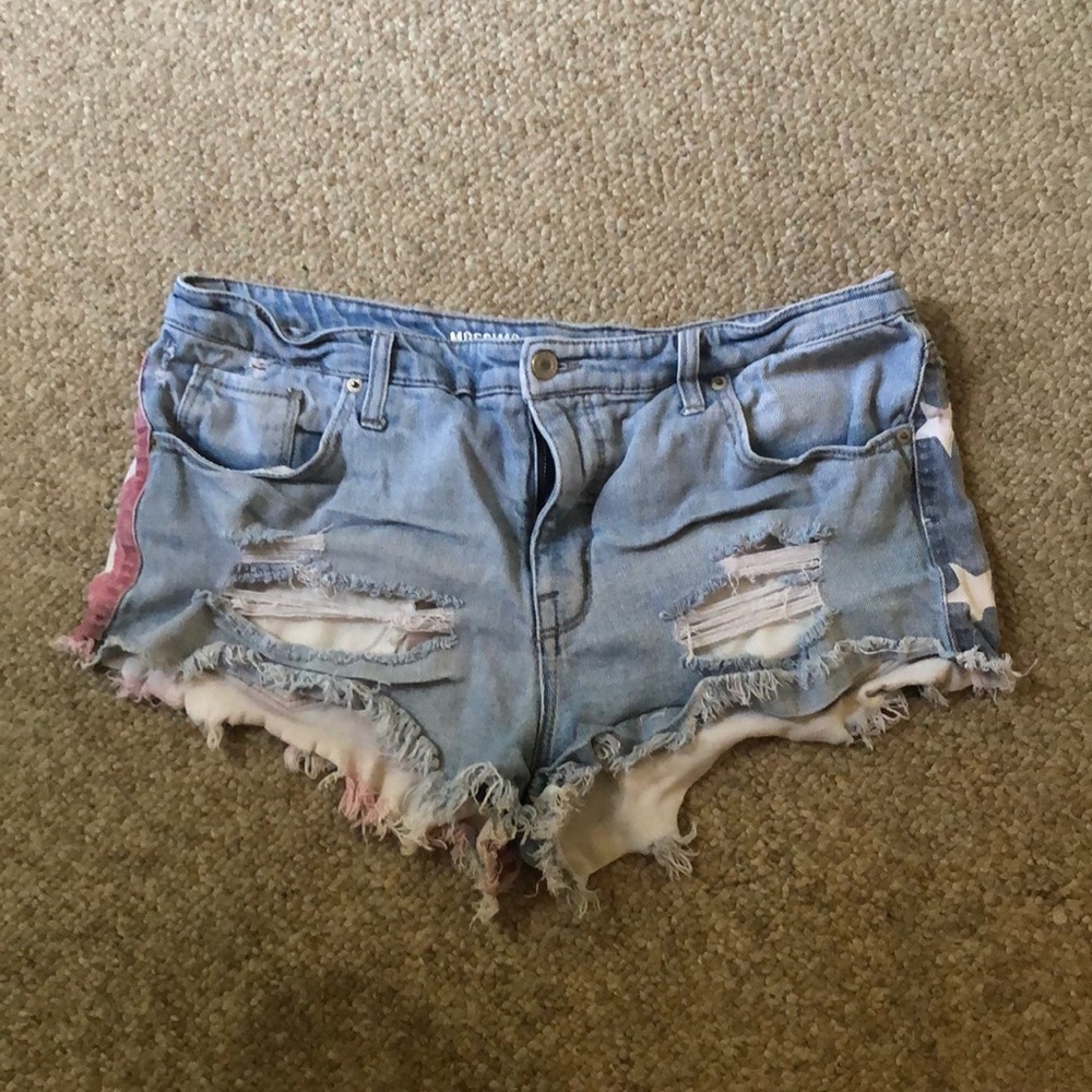 High Rise Ripped Shorts